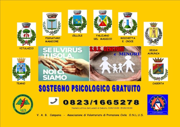 V.A.B. Campania, attivato un servizio di sostegno psicologico “Sos genitori e minori”