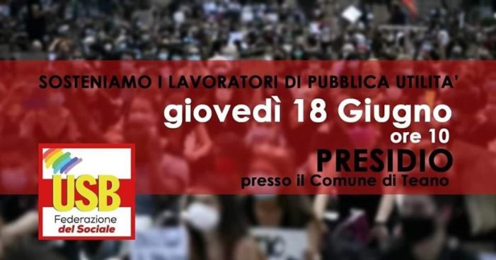 Domani presidio al Comune di Teano per sostenere i lavoratori APU