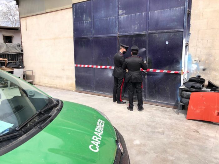 Sequestrata una autocarrozzeria abusiva a causa di una serie di violazioni ambientali